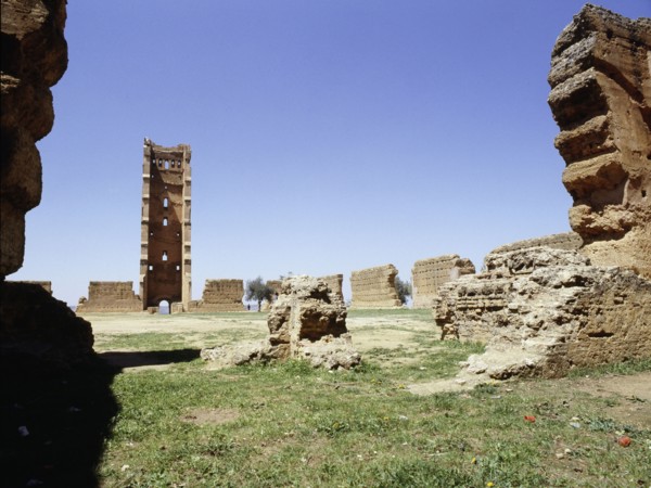 The minaret of the ruined mosque of al-Mansura