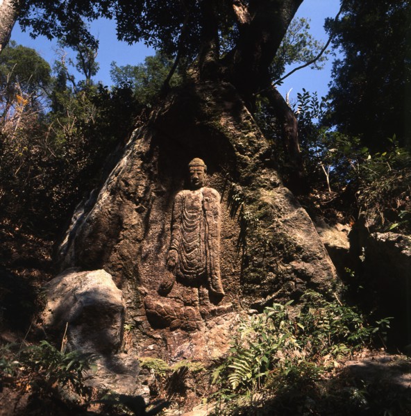 Nara park, rock carving