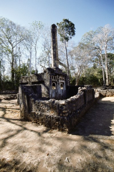 The ruins of Gedi, an important East African city and centre of the slave trade between c