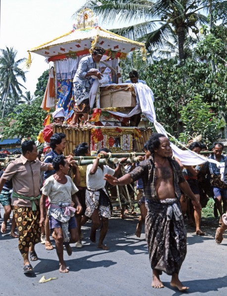 Cremations are elaborate ceremonies held days or months after death when the necessary expense can be met and an auspicious date chosen