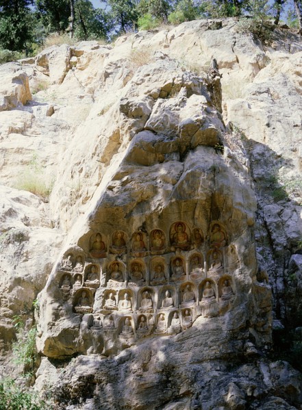 The Cliff of the Thousand Buddhas at Qianfoyan