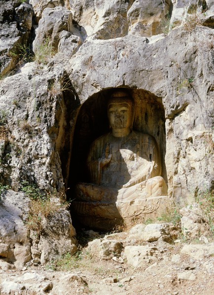 The Cliff of the Thousand Buddhas at Qianfoyan