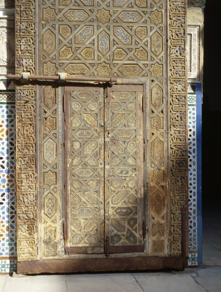 One of a series of elaborately carved double doors in the Court of the Maidens at the Alcazar, Seville