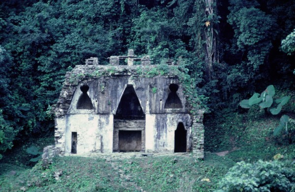View of the Temple of the Foliated Cross at Palenque