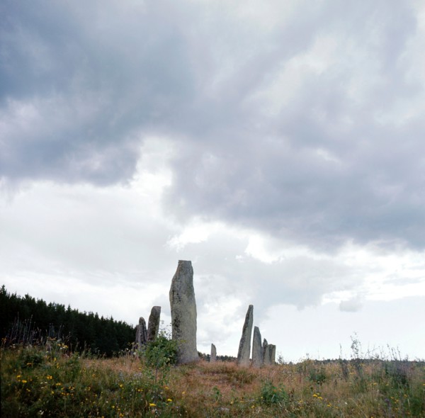 Burial site with stones forming the shape of a ship