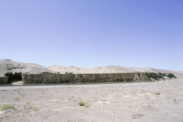 The site of the Mogao Caves, also known as the Thousand Buddha (Quinfodong) Caves, Dunhuang