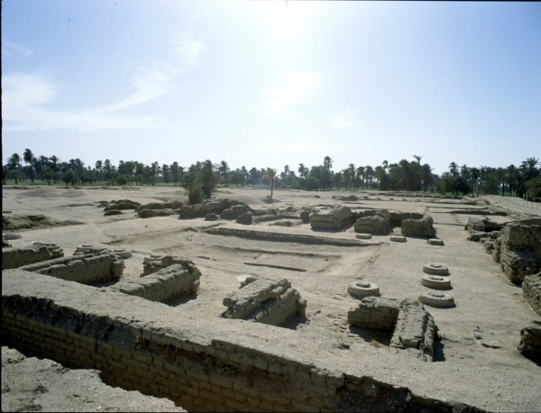 View of the of the sunken garden of the northern section of the Harem Quarter of the Great Palace at Amarna
