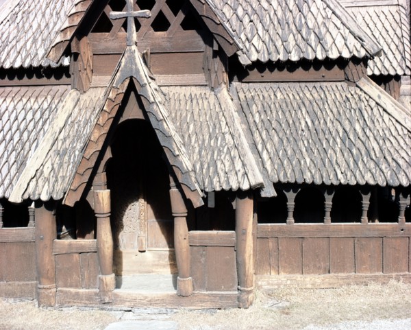 The door of the stave church at Fagusnes, Borgund