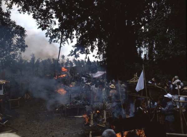 Cremations are elaborate ceremonies held days or months after death when the necessary expense can be met and an auspicious date chosen