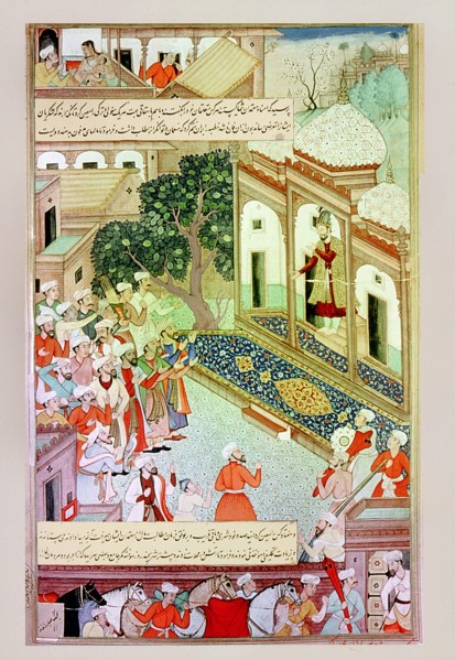 A 16th century illustration for the 14th century Persian story 'The History of the Mongols'