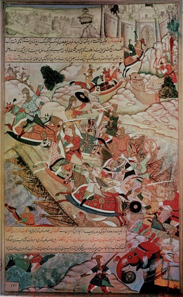 A 16th century illustration of a 14th century Persian story 'The History of the Mongols'