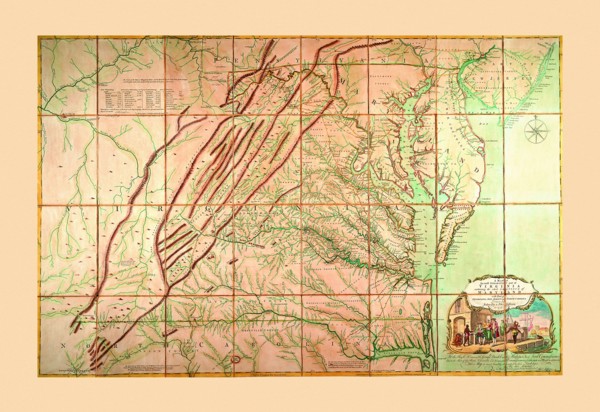 Most Inhabited Part of Virginia 1775