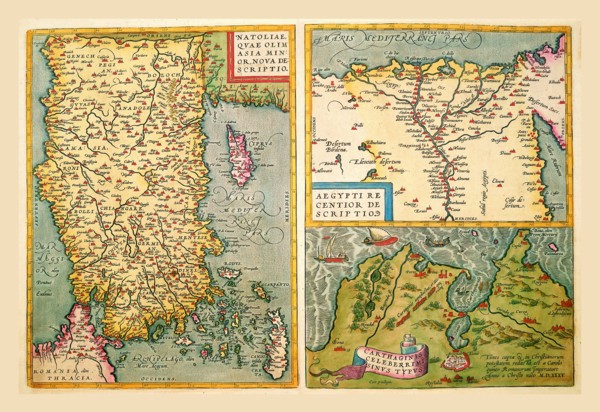 Maps of Turkey, Egypt, and Libya 1602