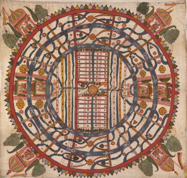 Manu?yaloka, map of the world of man, according to Jain cosmological traditions 1890