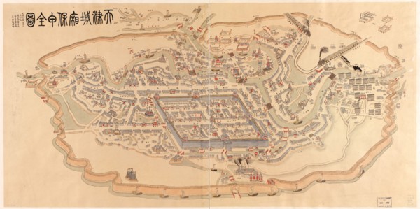 Map of Tianjin, China 1899