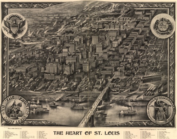 Heart of St. Louis, Missouri 1907 1907