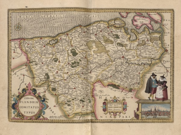 Flanders, Belgium Map  1622