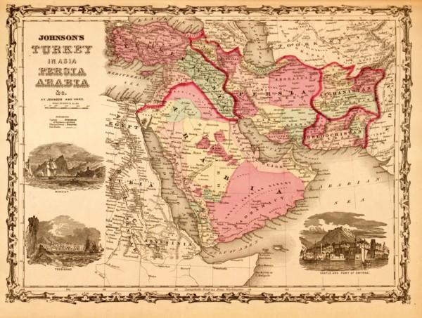Middle East - Turkey, Persia & Arabia 1862