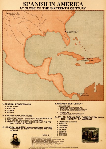 Spanish in America in 16th Century 1898