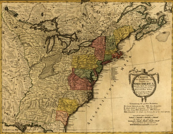 Eighteenth Century Map of the United States - 1784 1784