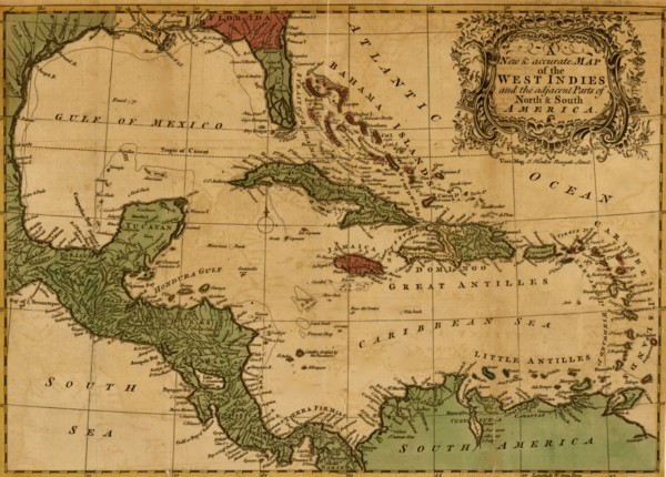 West Indies and the adjacent parts of North & South America - 1755 1755