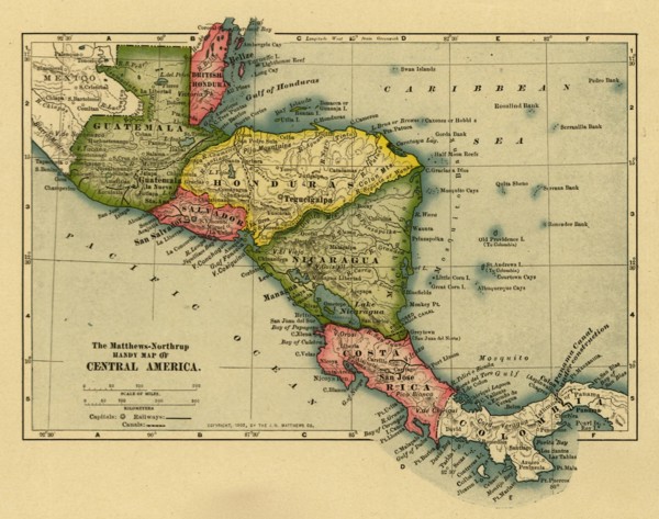 Panama, Costa Rica, Hondouras, Guatamala, Salvador, British Honduras -1902 1902