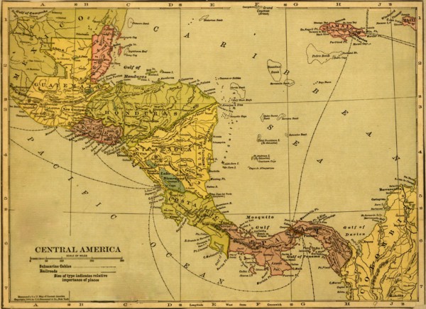 Panama, Costa Rica, Hondouras, Guatamala, Salvador, British Honduras -1904 1904