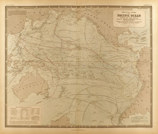 Physical Chart of the Pacific Ocean 1848