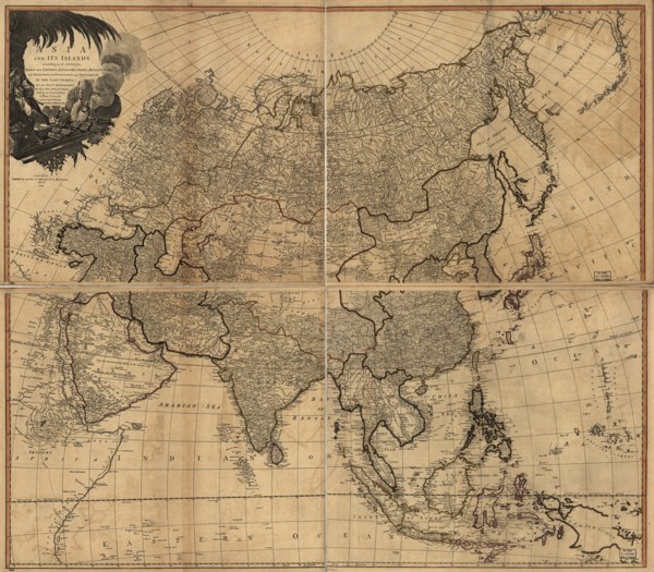 Asia and its islands according to D'Anville. 1799