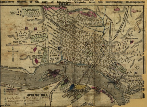 Richmond, Virginia Confederate Encampments 1862