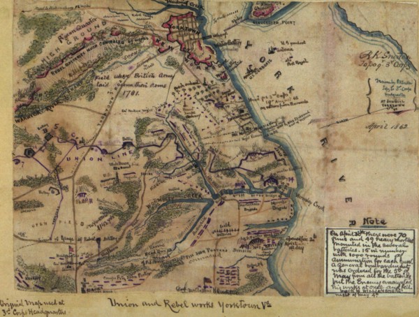 Union and Rebel works Yorktown, Va. 1862