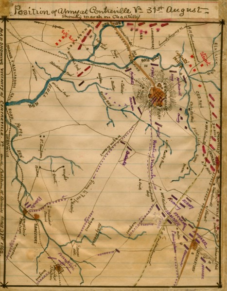 Position of army at Centreville Va.