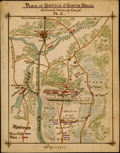 Battle of South Mills. Dismal Swamp Canal, N.C. 1862