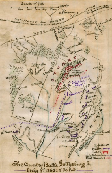 Cavalry battle, Gettysburg, Pa. : July 3rd 1863, 2:30 P.M 1863