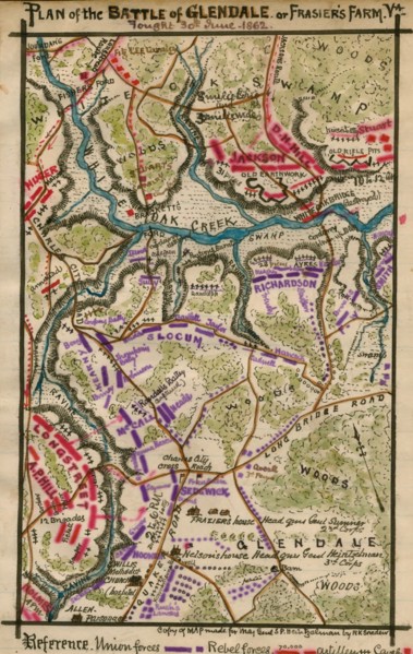 Battle of Glendale or Frasier's Farm Va. Fought 30th June 1862. 1862