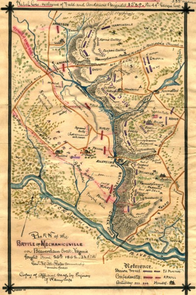 Battle of Mechanicsville or Beaverdam Creek 1862