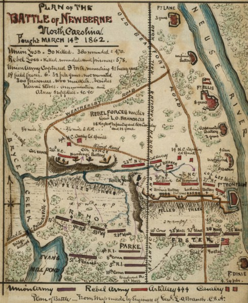 Battle of Newberne, North Carolina : fought March 14th 1862. 1862