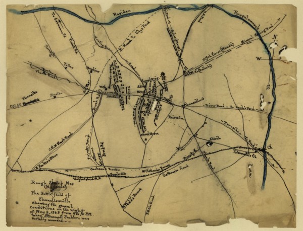 Route taken by Stonewall Jackson the night he was mortally wounded. 1863