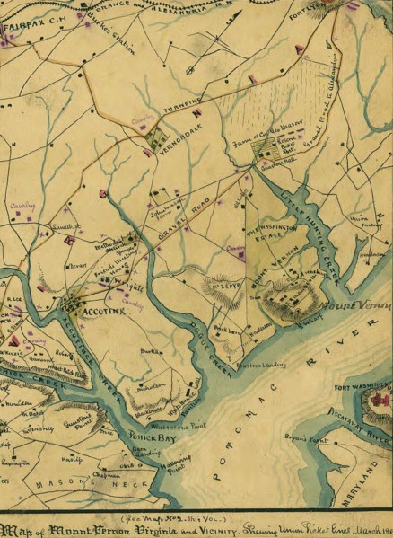 Mount Vernon, Virginia and vicinity, Union picket lines, March 1861 1861