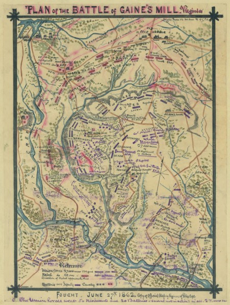 Battle of Gainer's Mill, Virginia fought June 27th, 1862. 1862