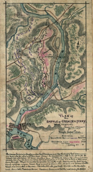 Battle of Carnifex Ferry, West Virginia. 1861