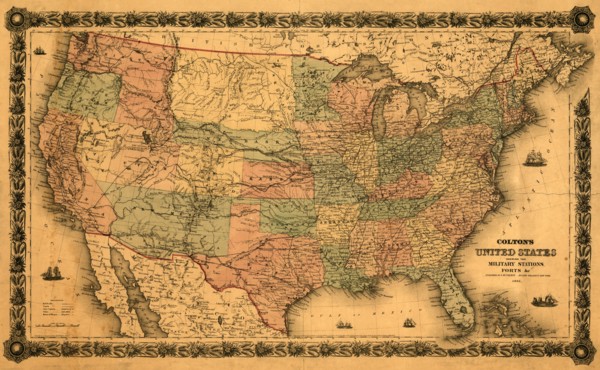 Military Forts, Posts & Bases in the United States - 1861 1861