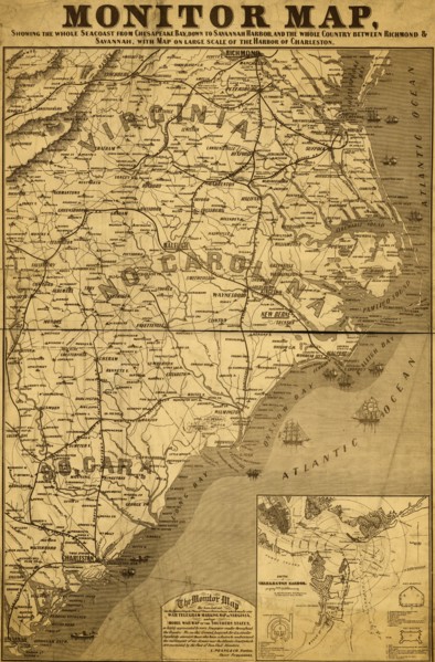 Eastern Seaboard in 1863 1863
