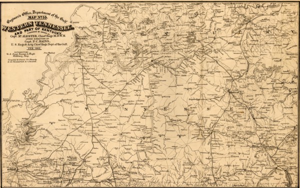 Western Tennessee & Part of Kentucky - 1865 1865