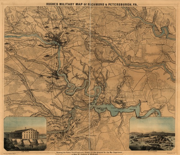 Richmond & Petersburg, Va. Showing the Rebel fortifications - 1864 1864