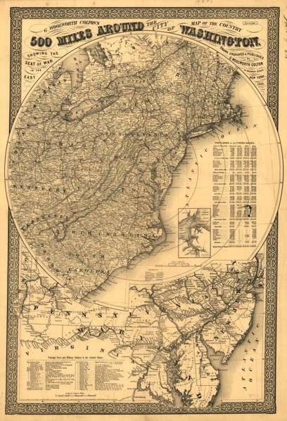 500 Miles Around Washington, DC  1861