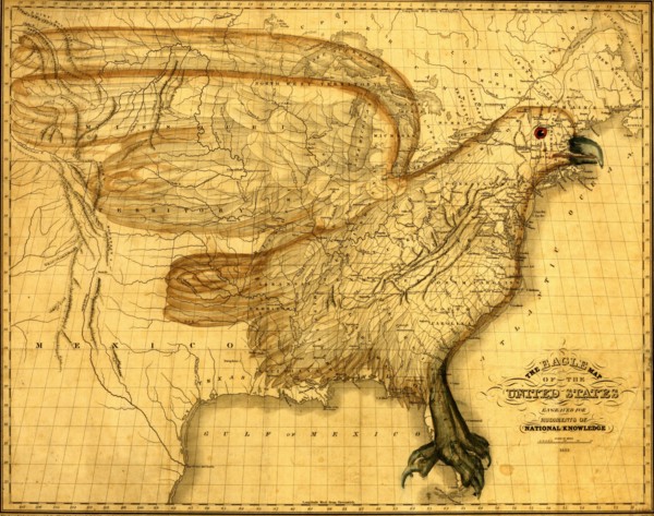Eagle Map of the United States - 1832 1832