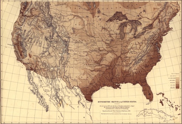 Elevation of the Continental United States - 1870 1870