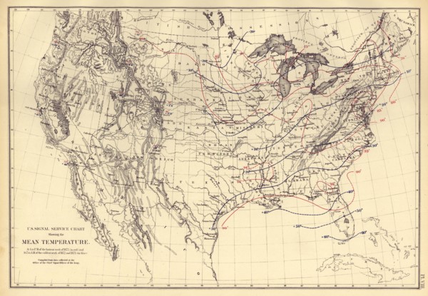 Mean Temperature of the Continental United States - 1870 1870