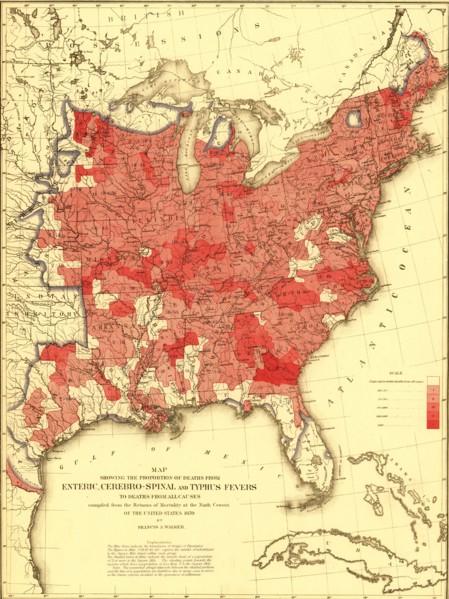Occurrence of Intestinal Diseases & Typhus - 1870 1870